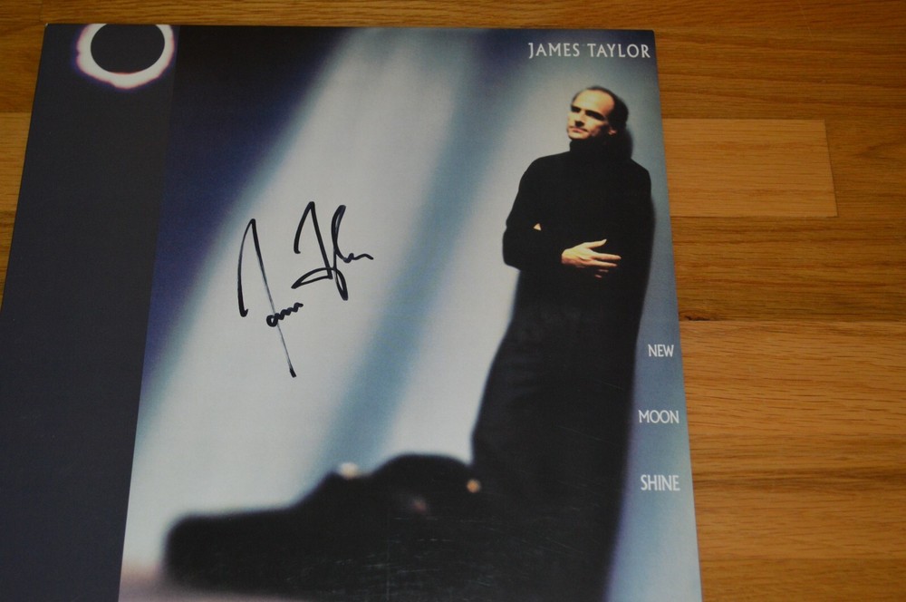 James Taylor Autographed " New Moon Shine " Vinyl LP Cover with JSA COA