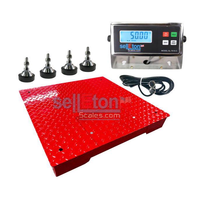 SellEton Multi-pack Floor Scales | SL-700-3x3 | 36" x 36"