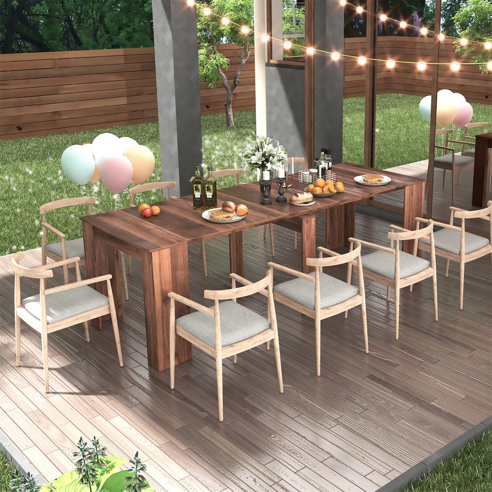 Multifunction Extendable Dining Table Kitchen Table Modern Rectangular Table US