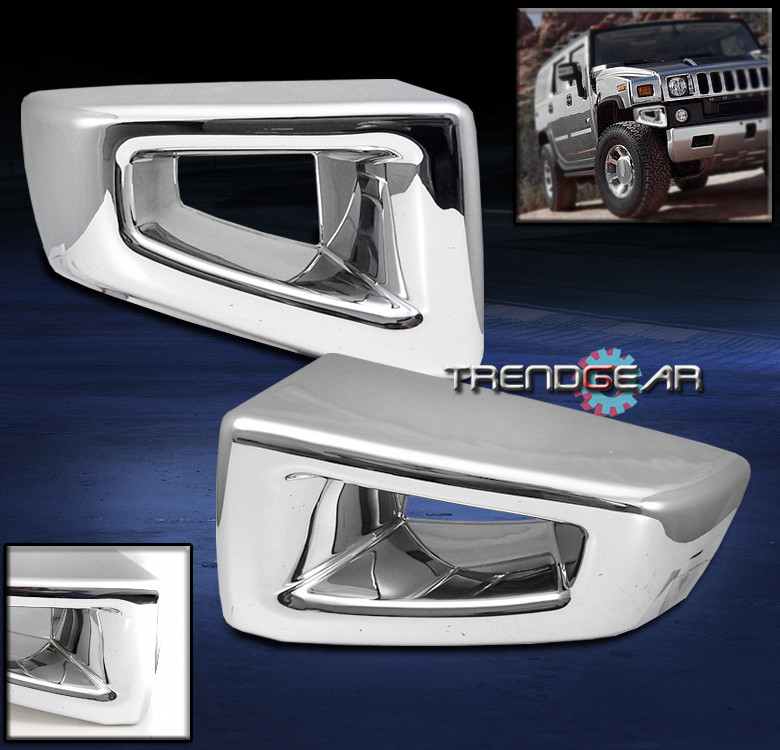 2003-2009 HUMMER H2 SUV SUT FRONT BUMPER CORNER COVER TRIM CHROME 2006 2007 2008