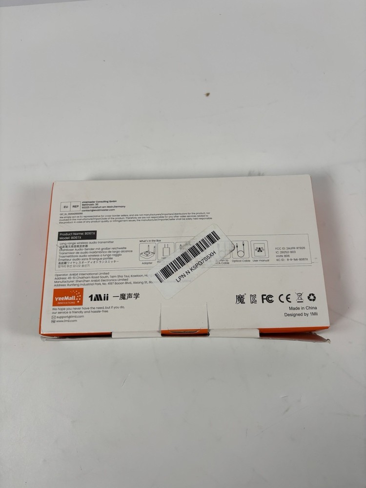 1Mii B06TX Bluetooth 5.3 Transmitter for TV to Wireless Headphone/Speaker