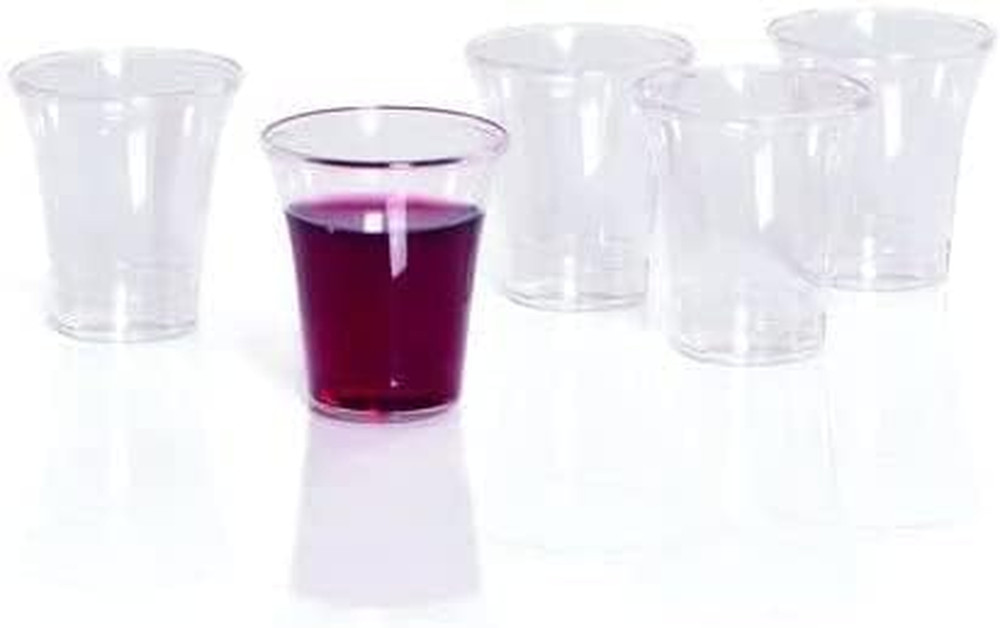 Plastic, Disposable, Recyclable Communion Cups, 500 Count