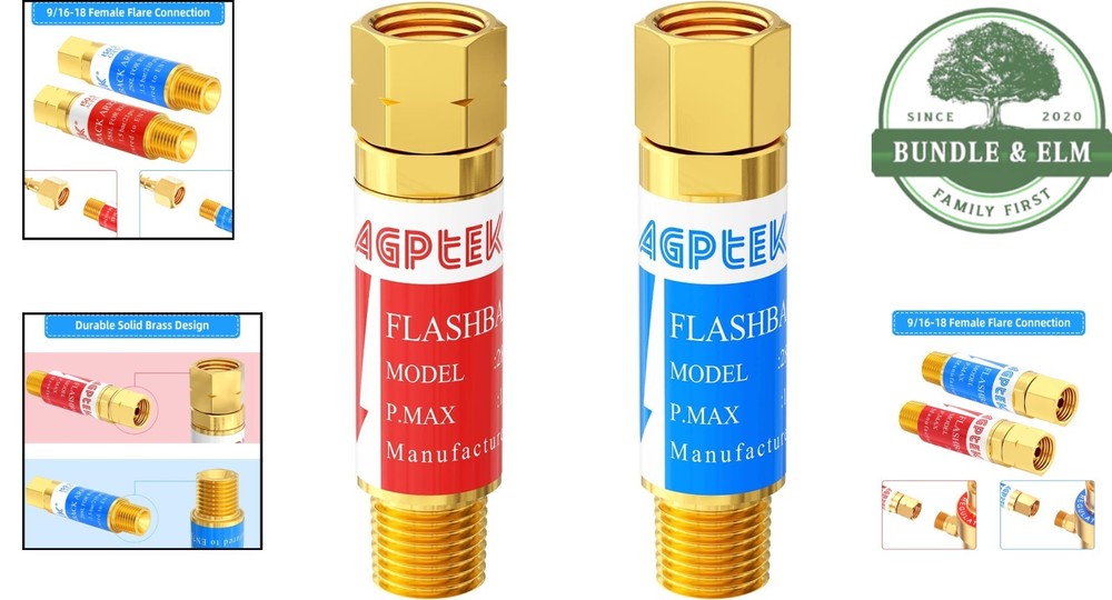Copper Finish Flashback Arrestors with Durable Brass Construction Included