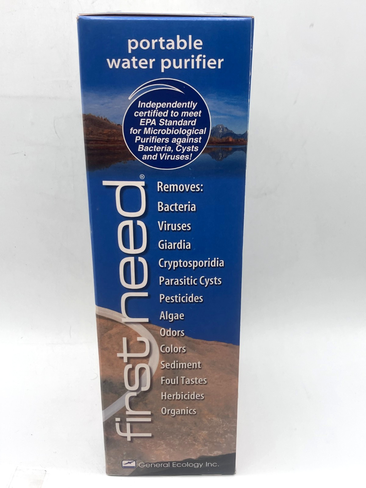First Need General Ecology Portable Deluxe Water Purifier Made In USA NEW