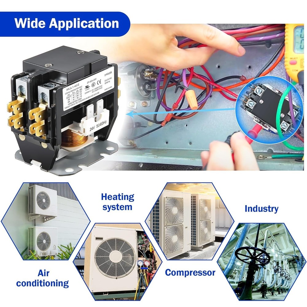 Certified HVAC 2 Pole Contactor (4 Pcs)