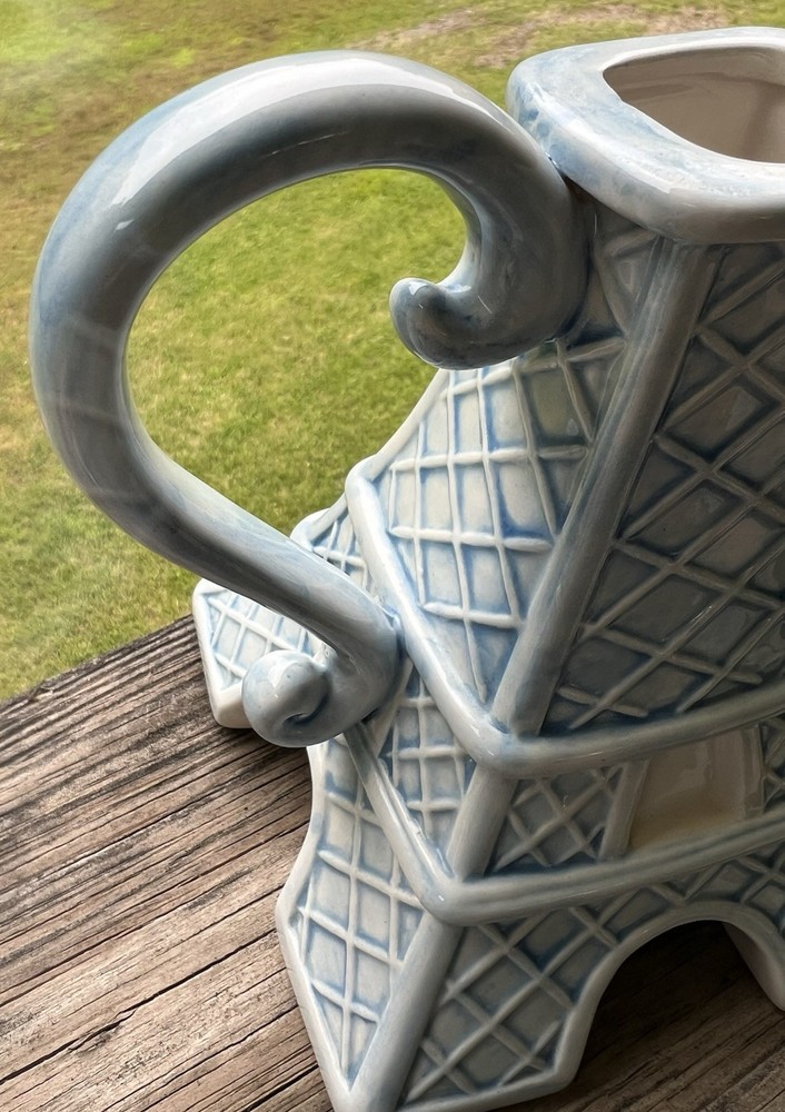 Blue Sky Ceramic Eiffel Tower Teapot 7.75"X5.5"9.5"