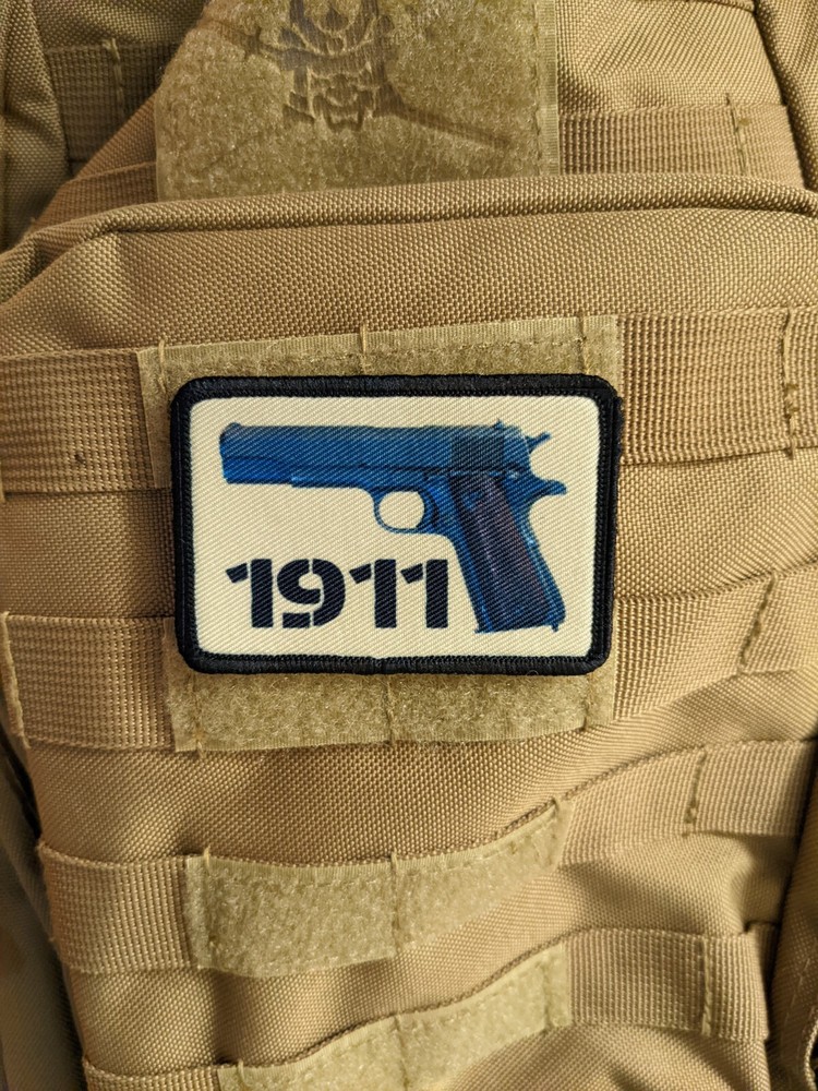 45 acp 1911 a1 pistol 2"x3" hook & loop tactical morale patch Funny