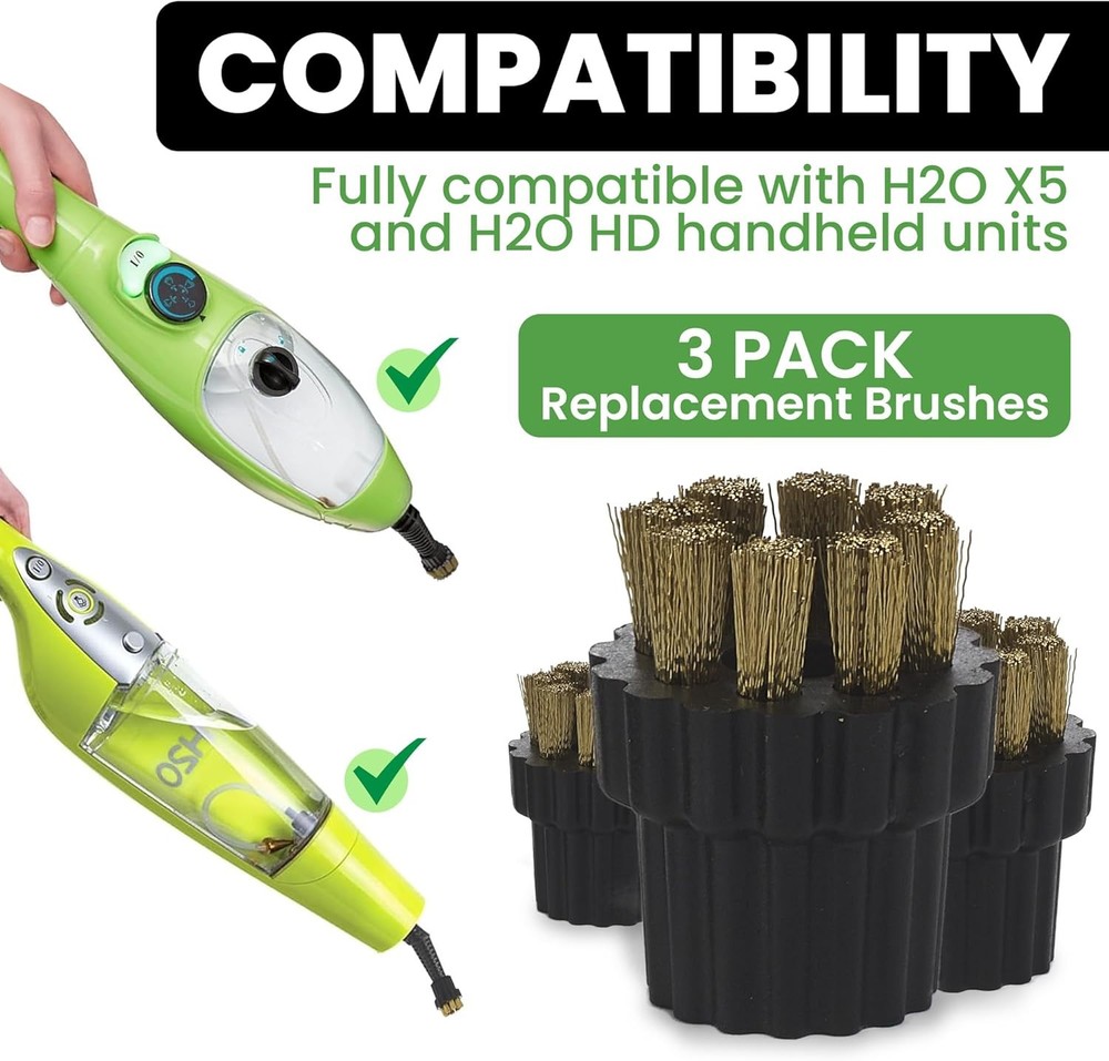 6 Pack Replacement Micro Scrubbing Brushes Compatible with Select Steam Mop