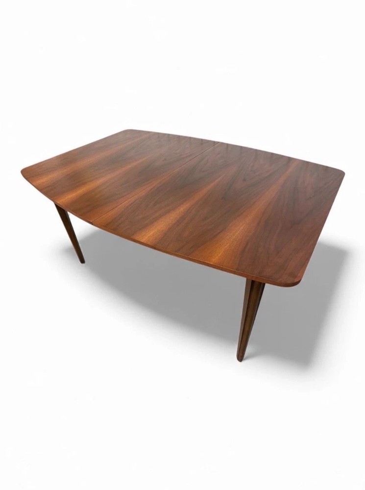 Mid-Century Modern Walnut Dining Table W/1 LEAF - REFINISHED