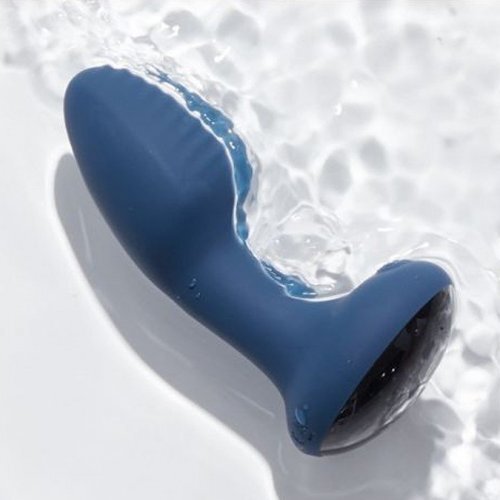 Frenzy Pressure Sensing App Compatible Rotating Butt Plug - Blue