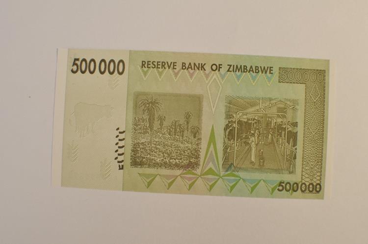 500,000 Dollar 2008 Zimbabwe Crisp Uncirculated
