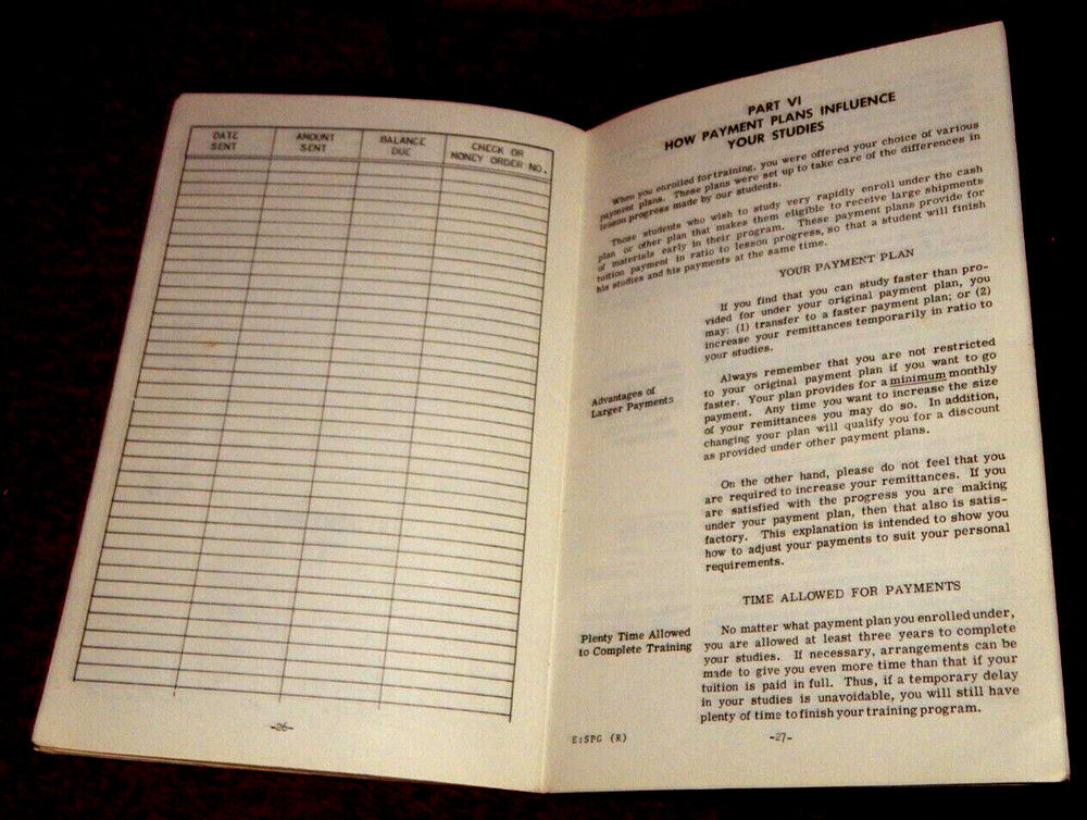 Vintage National Technical Schools Student Guide Book