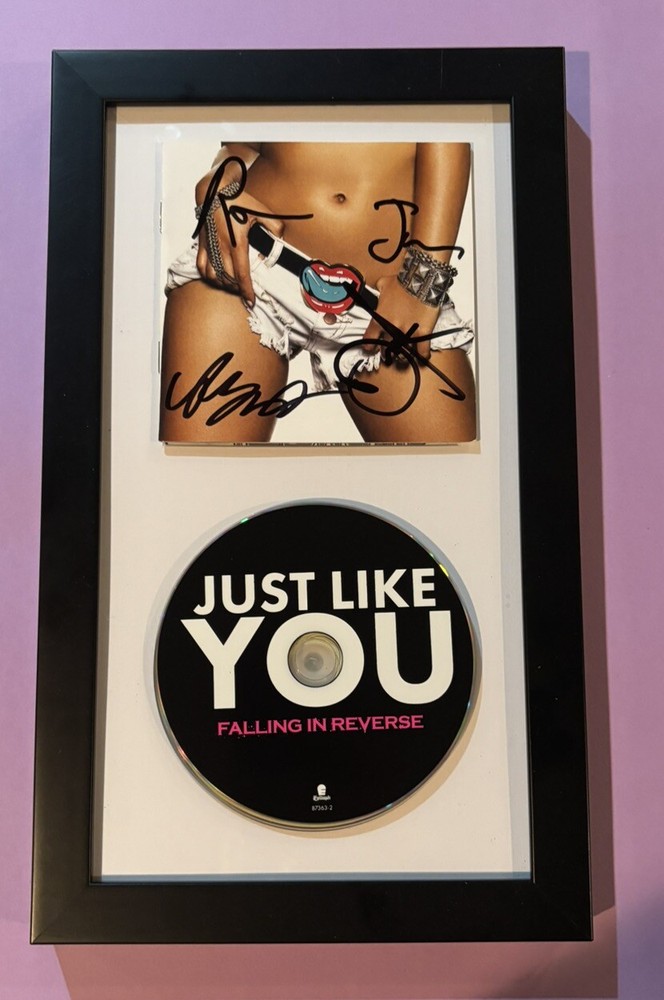FALLING IN REVERSE SIGNED JUST LIKE YOU CD DISPLAY FRAMED Ronnie Radke +3