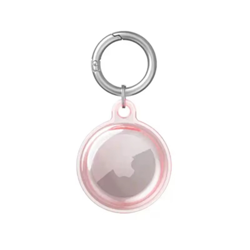 4 Pack Water Resistant Air Tag Case Clear with Key Ring