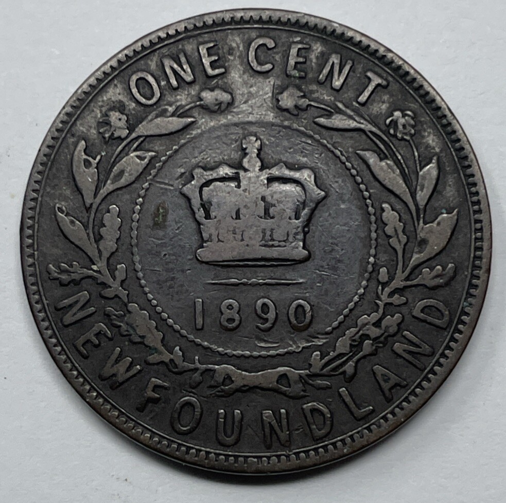 1890 Newfoundland Large Cent, VG Condition. C-1081