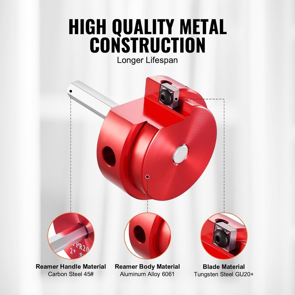 VEVOR 6Pcs PVC Pipe Reamer Kit, Plastic Pipe Fitting Socket Saver Kit, Includes