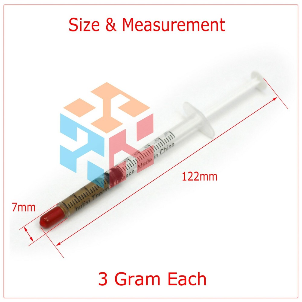 (2 Pack) Gold Thermal Grease CPU Heatsink Compound Paste Syringe 2X