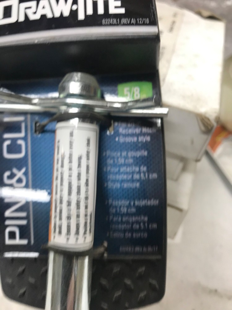 NEW DRAW-TITE 63243 5/8" HITCH PIN & CLIP
