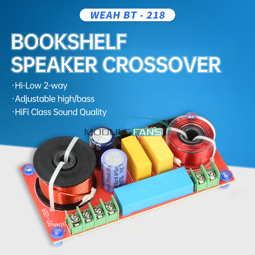 HiFi Bookshelf Speaker Crossover Adjustable 2-Way High Low Frequency Divider