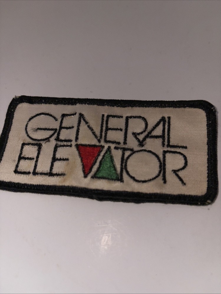 Vintage General Elevator Rectangle Advertising Uniform Patch 2x4"
