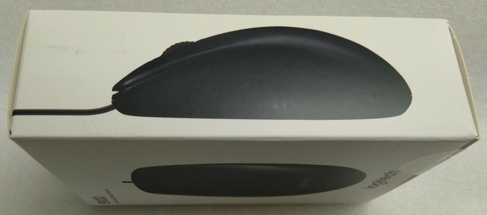 Logitech B100 Black USB Corded Wired Mouse For Computers And Laptops - NEW