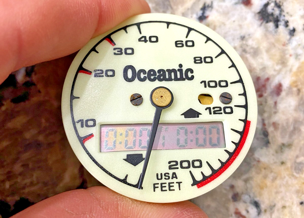 Oceanic 200ft Depth Gauge Puck Module Scuba Dive + Max Depth Gauge DataMax 2
