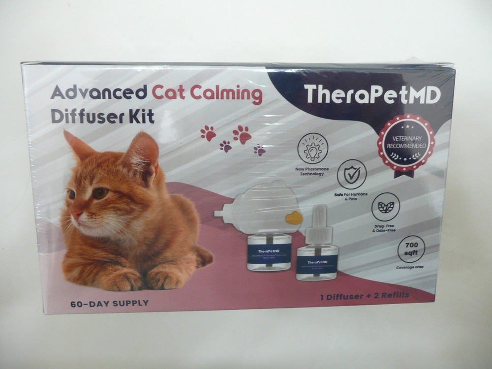 TheraPetMD Advanced Cat Calming Diffuser Kit 60 Day Supply 1 Diffuser 2 Refills