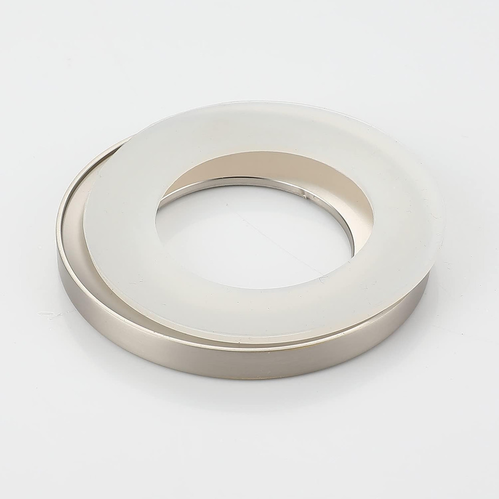 Solid Metal Bathroom Mounting Ring for Glass Vessel Sink Base Brushed Nickel