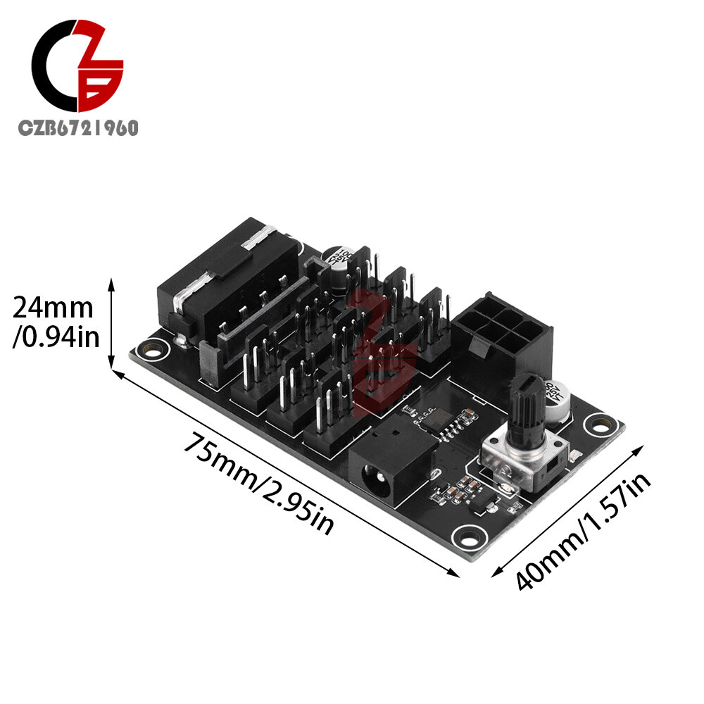 Computer Chassis PWM Violent Fan Speed Controller 9-Channel Fan Hub Controller