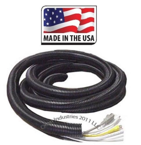 1/4" x 100' BLACK PROTECTIVE WIRE WRAP POLYETHYLENE SPLIT LOOM 1/4 inch x 100 ft