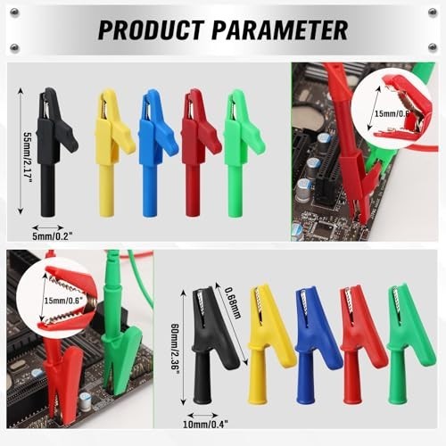 43-Piece Back Probe Kit - 30A Multi-Angle Test Probes, Alligator Clips, U-Shaped