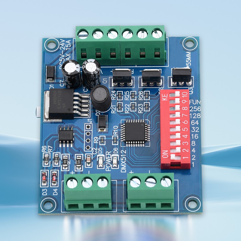 3CH Channel DMX512 Decoder 15A RGBW Controller led stage Dj lighting CMOS Output