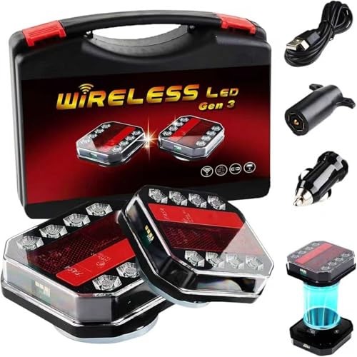 Upgraded Version Wireless Trailer Lights Magnetic Bluetooth Trailer Lights