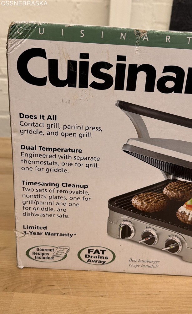 Cuisinart GR-4N Grill Griddler Panini Maker - NIB