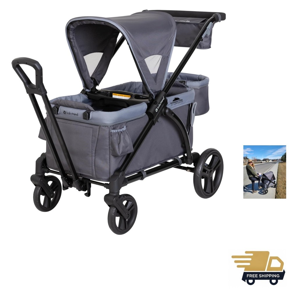 Expedition 2-in-1 Stroller Wagon Plus, Ultra Grey