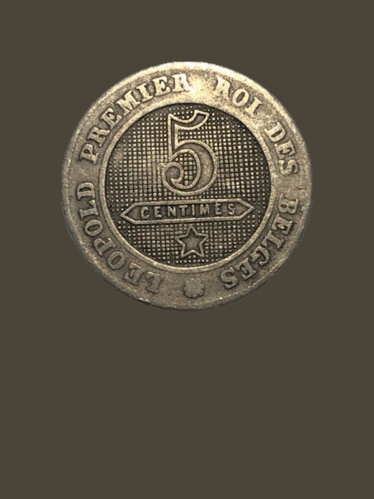 1864 Belgium 5 centimes coin