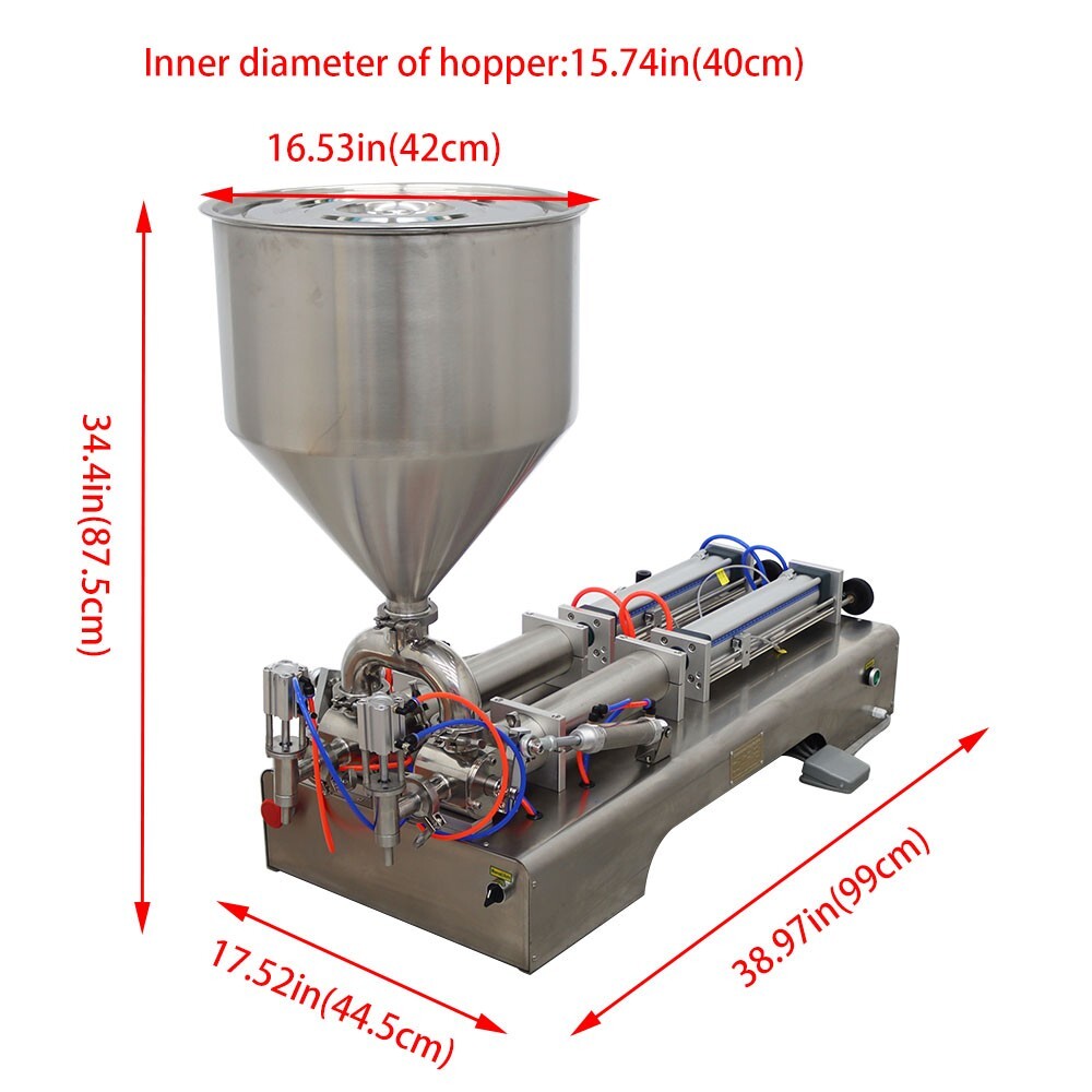 100ml-1000ml Two Nozzle Paste & Liquid Dual Purpose Filling Machine 110V