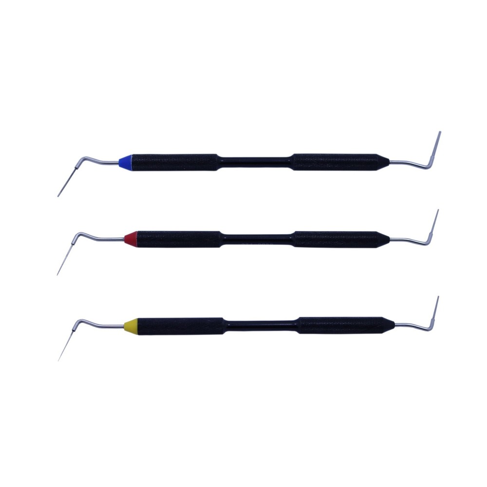 3pcs Dental Endo Buchanan Hand Handle Plugger Tips Size Elements Obturation