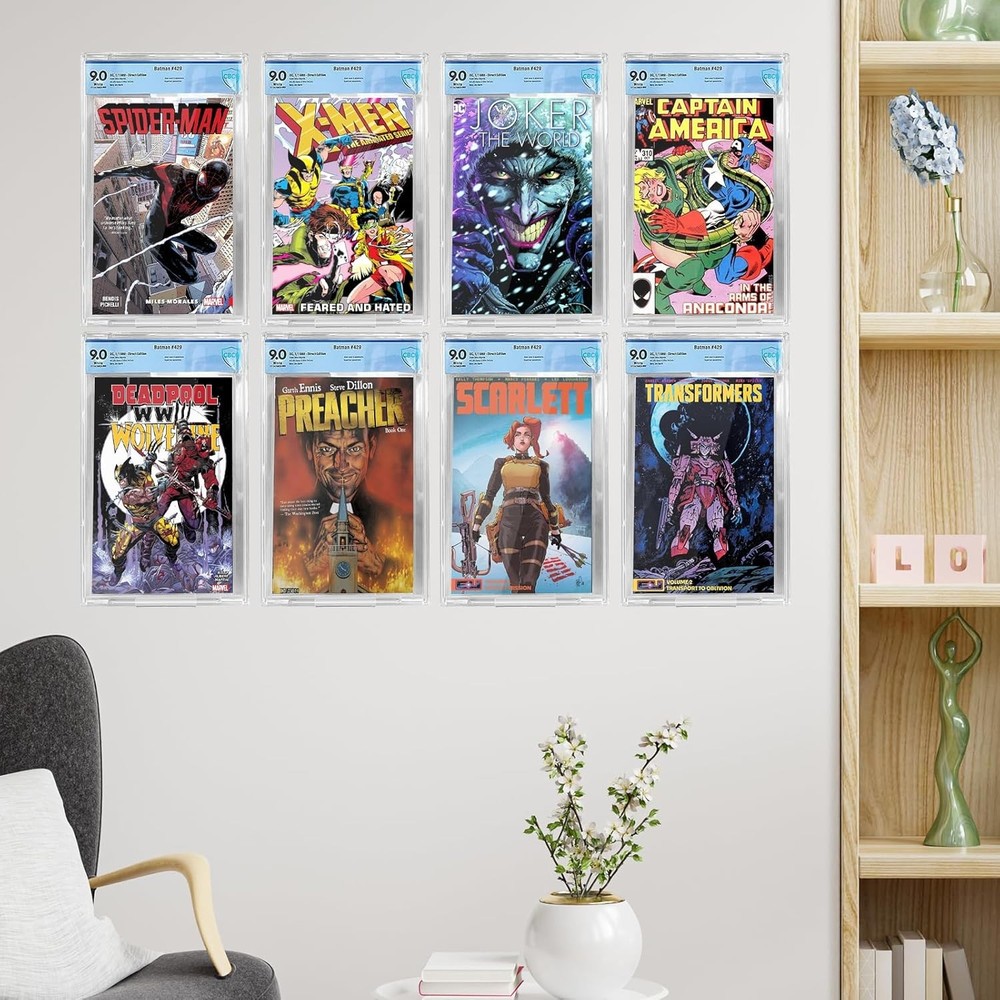 16 Transparent Floating Comic Book Display Stands Book Display Frames