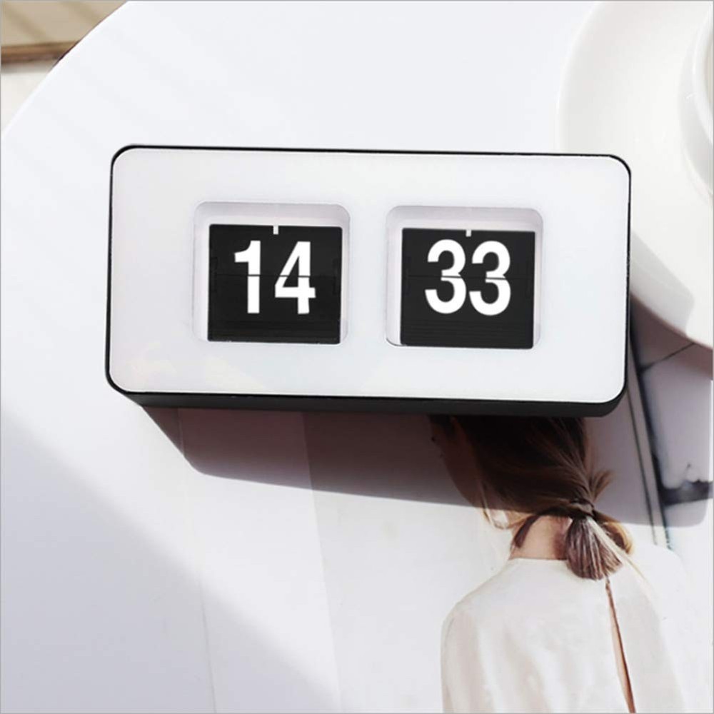 ZROSIN Automatic Flip Clock, Retro Nostalgic Clock,Digital Desk Small, Black