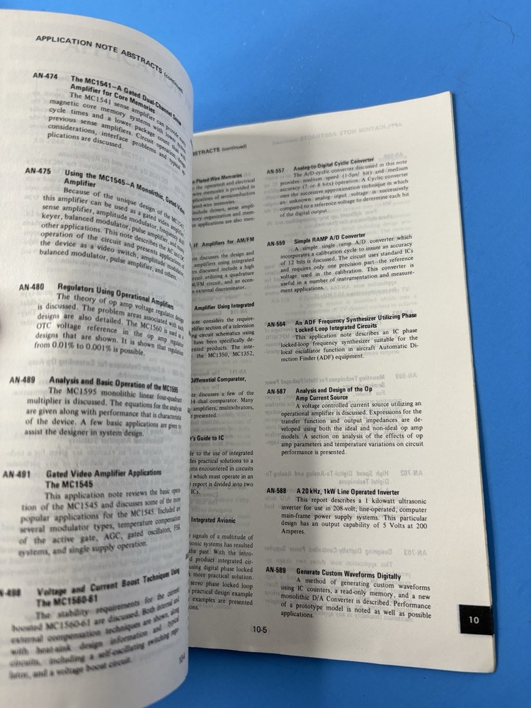 1975 MOTOROLA Semiconductor Data Library Linear Amps Circuits Series A Vol.6