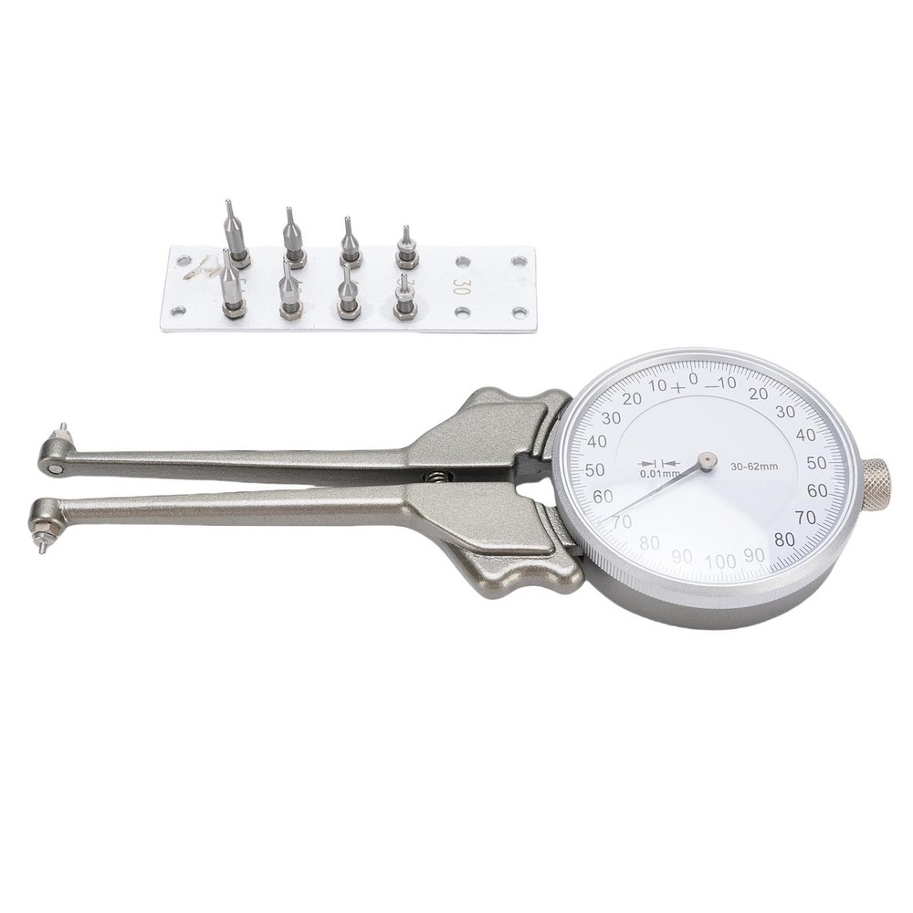 Internal Dial Caliper 30 62mm Replaceable Inside Gage Set With 8 Replacement