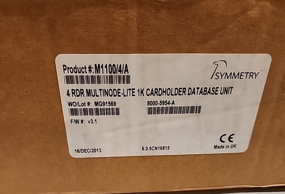Symmetry 4 RDR MULTINODE-LITE 1K CARDHOLDER DATABASE UNIT