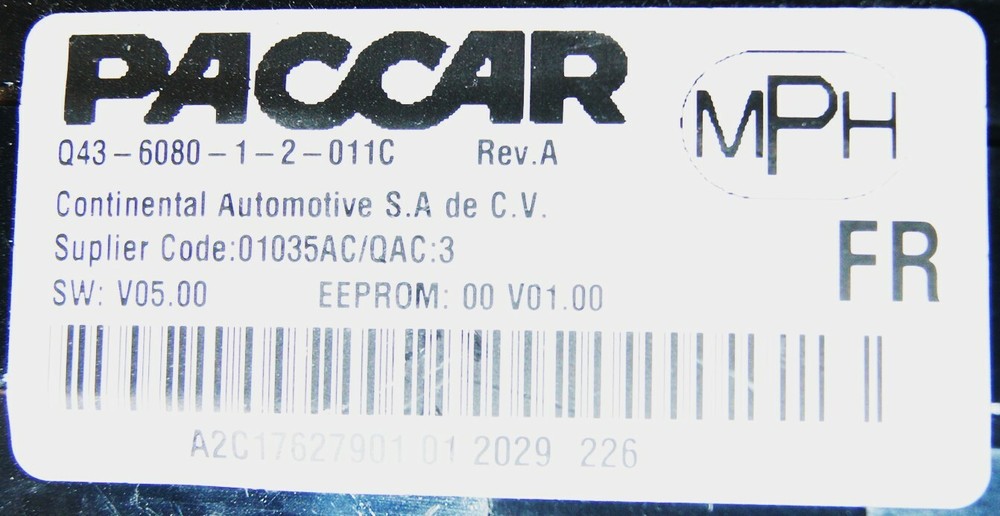 2020 Peterbilt 579 dash board instrument cluster