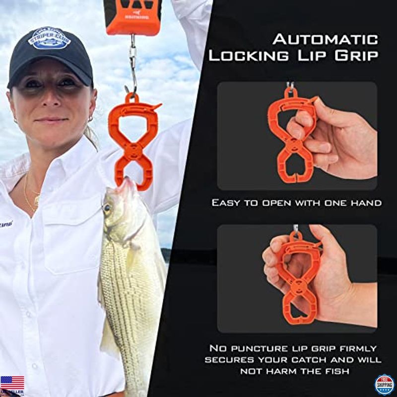 Floating Waterproof Digital Fish Scale, 110lb Capacity, LCD Display, 9 Weights