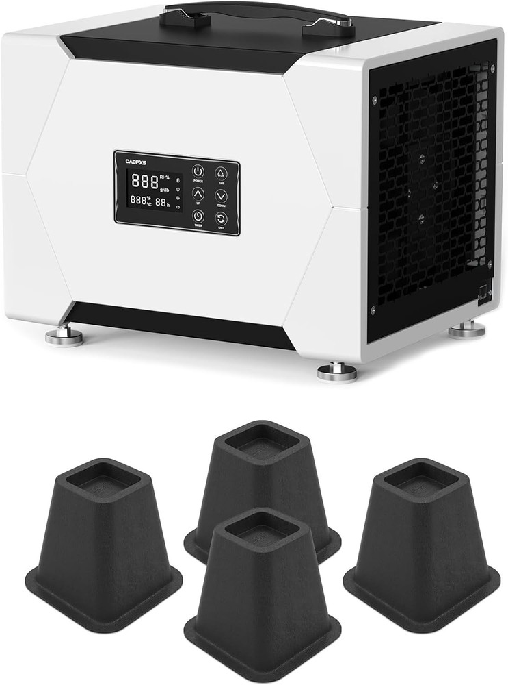 CADPXS Crawl Space Dehumidifier 80 Pint+Dehumidifier Riser Kit,  Noise Reduction
