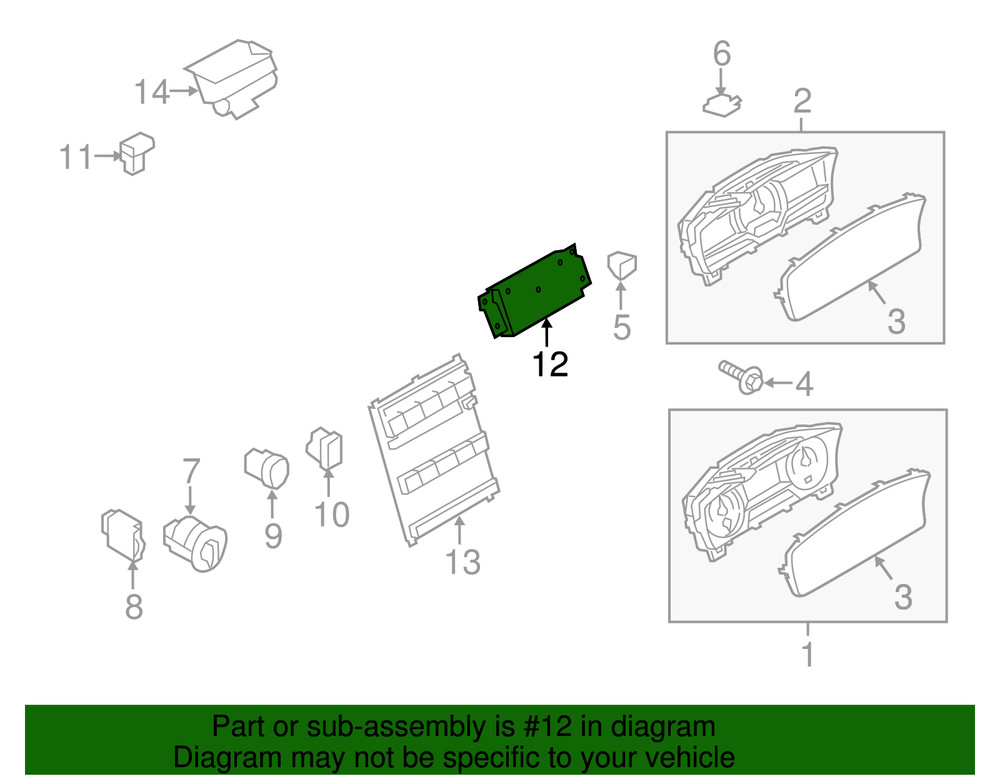 Genuine Ford HVAC Temperature Control Panel DA8Z-19980-E