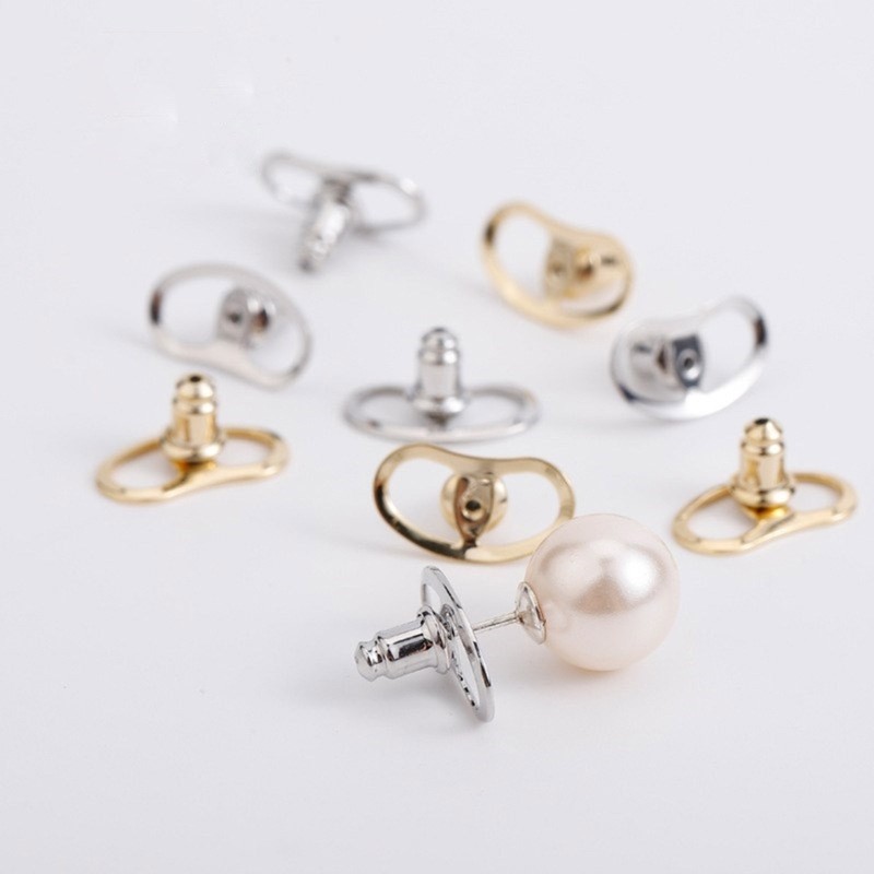 Gold Plated Locking Earring Backs 6pcs Set for Heavy Studs Mixed Color