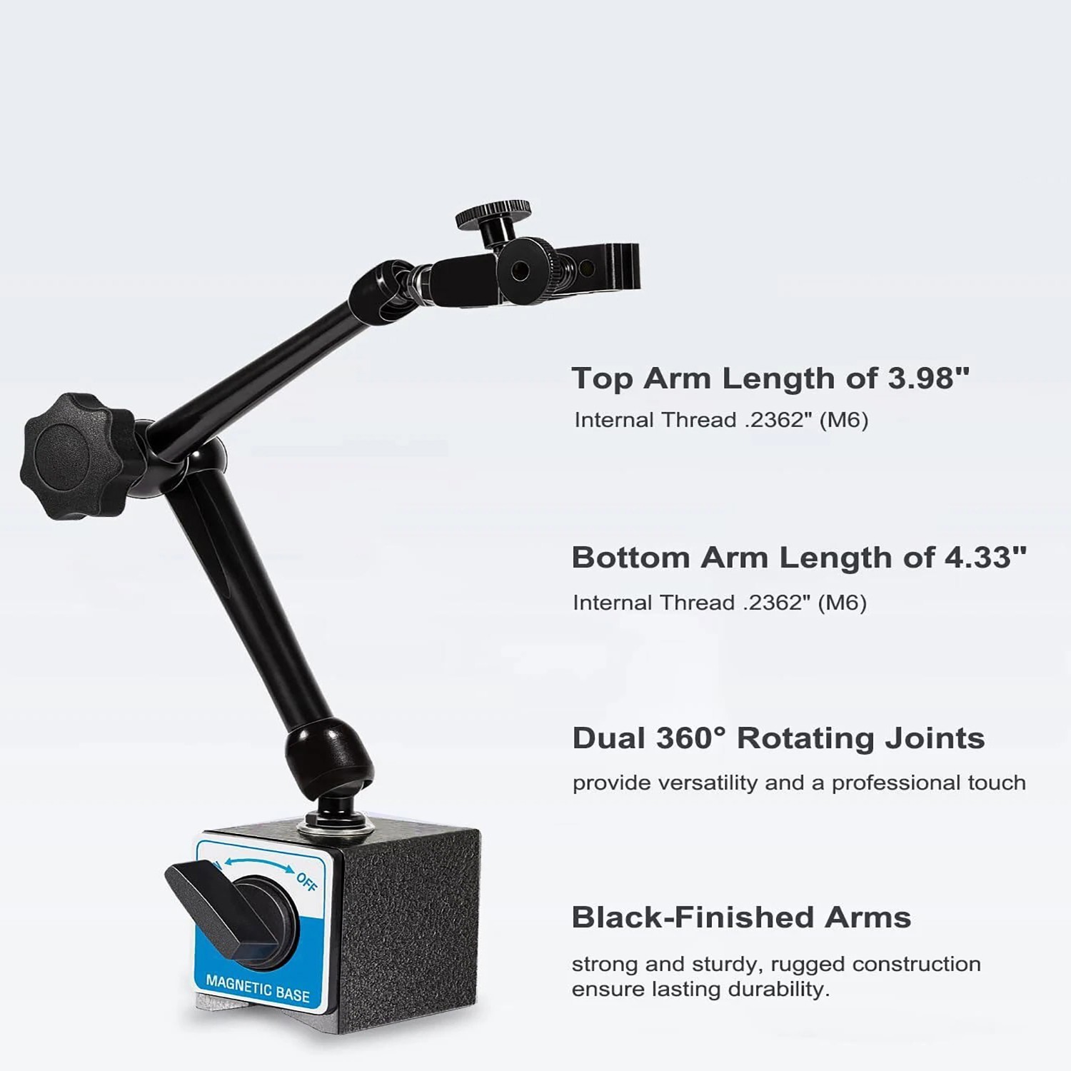 176lb Magnetic Base H-295 Fits Noga Dial Gage Test Indicator Stand DG61003