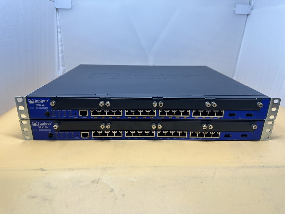 2x Juniper Networks SRX240 Firewall Appliances